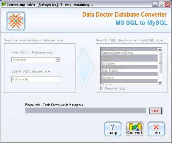 Microsoft SQL To MySQL Converter