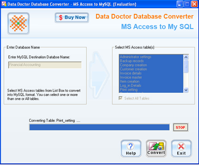 MS Access to MySQL Database Converter Software